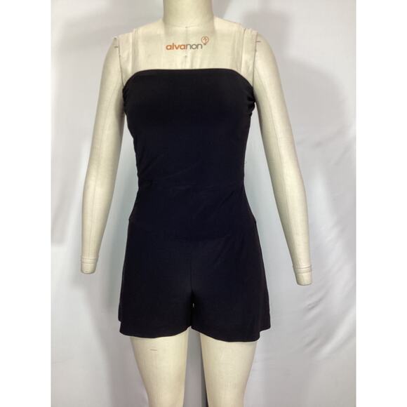 Norma Kamali Black Strapless Romper NWOT - Picture 2 of 4